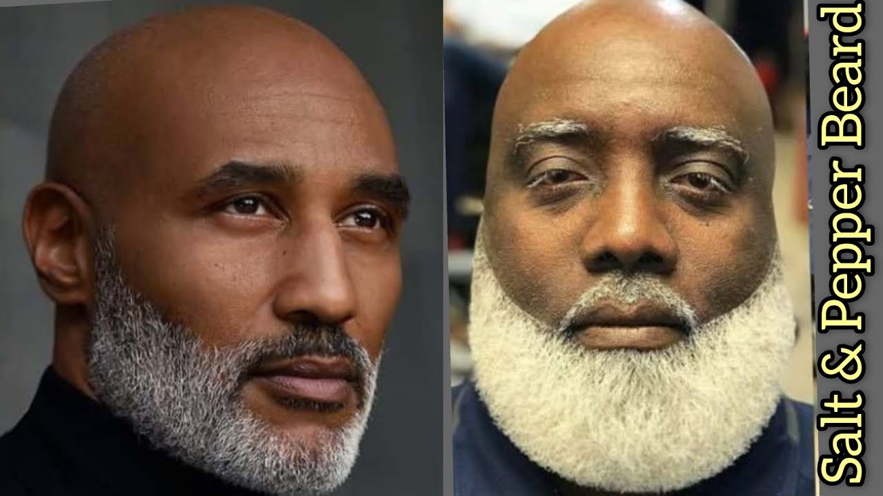 40 Hottest Salt & Pepper Masculine Beard For Black Bald Men - YouTube