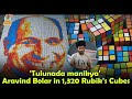 &#39;Tulunada manikya&#39; Aravind Bolar in 1,320 Rubik&#39;s Cubes |Mahesh Malpe @thepixelcorner  #aravindbolar