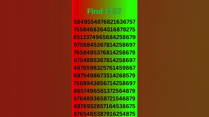 Find 1337 #findthenumber