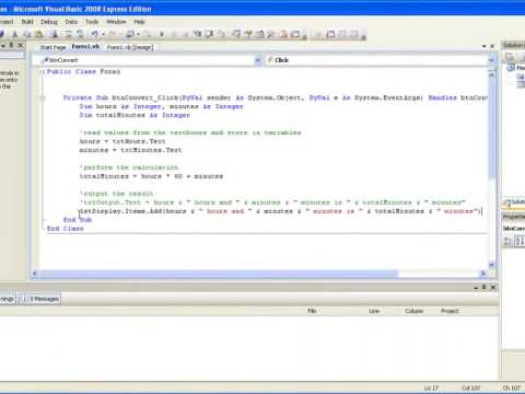 Visual Basic 2008   Input and Output