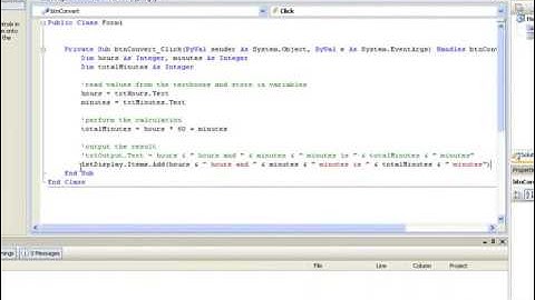 Visual Basic 2008   Input and Output