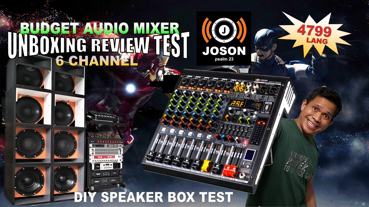 Unboxing Budget 6 Channel Audio Mixer REVIEW & Sound Test with DIY Home Made Custom Loud Speaker