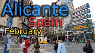 Spain ⁴ᴷ / Alicante - walking tour - 4k -🌡T+21C° 🌞- 2024/02/11