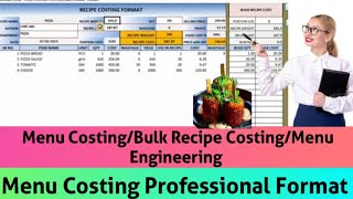 FOOD COSTING PROFESSIONAL FORMAT in English screenshot 4