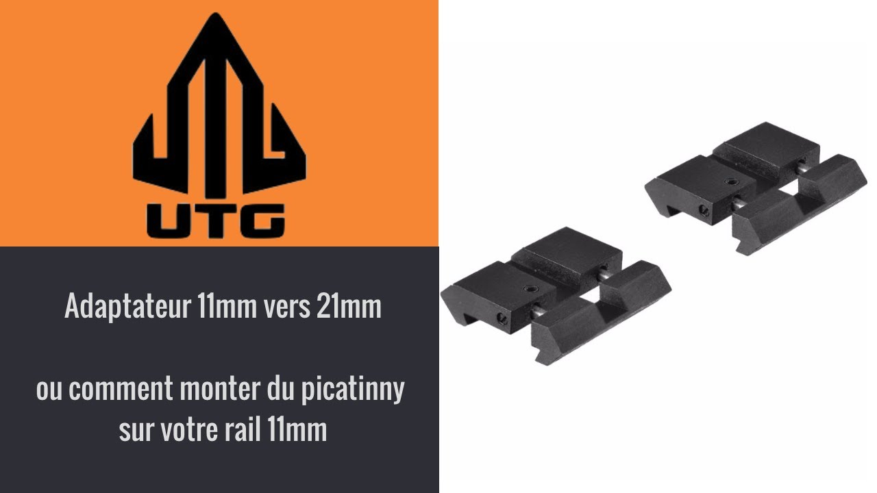 PAIRE de Convertisseurs Adaptateurs Rail de 11 mm vers 22 mm Weaver Neuf -  Embases pour montage fixe (6838703)