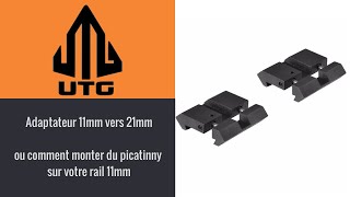 Montage optique adaptateur rail 11mm vers weaver / picatinny