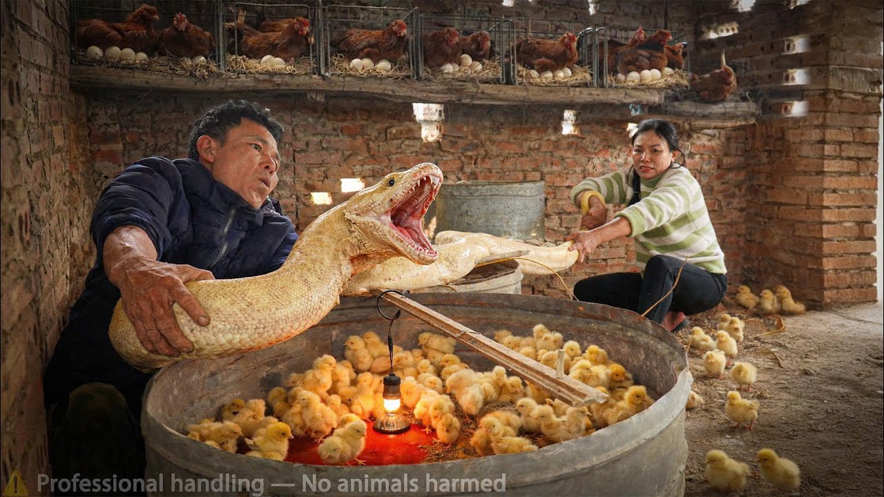 72 hours of confronting a giant python that invaded the farm–Giant ...