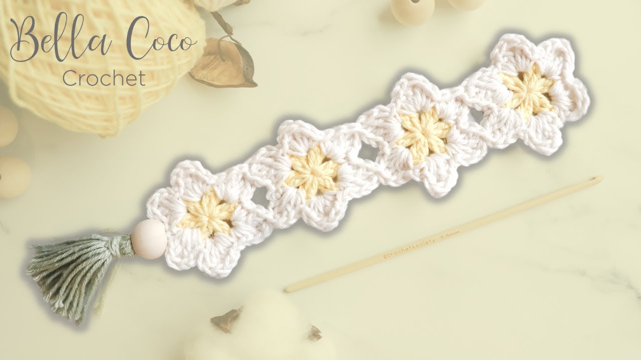 How to Crochet a Bookmark - Easy Flower Bookmark Beginner Friendly