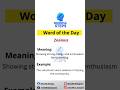 Word of the Day: Zealous | Meaning, Pronunciation &amp; Example| #englishlearning #getmoresubscribers