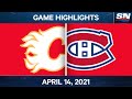 NHL Game Highlights | Flames vs. Canadiens - Apr. 14, 2021