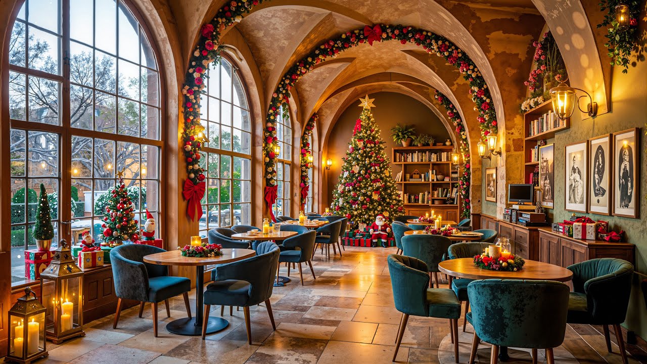 Cozy Jazz Vibes in Holiday Café 🎄 Christmas Ambience & Gentle Jazz for