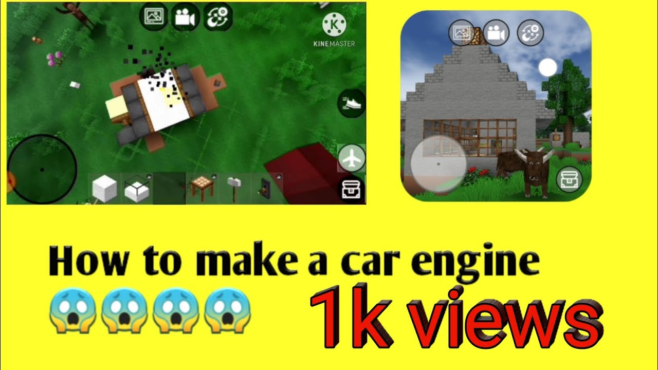 How to make a moving object car engine mini block craft Nn Tech