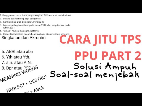 CARA JITU TPS PPU UTBK 2020 | PART 2