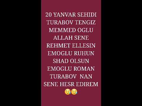 TURABOV TENGIZ MEMMED  OGLU ALLAH REHMET ELLESIN SENE EMOGLU