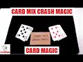 Card mix crash magic card trick performance