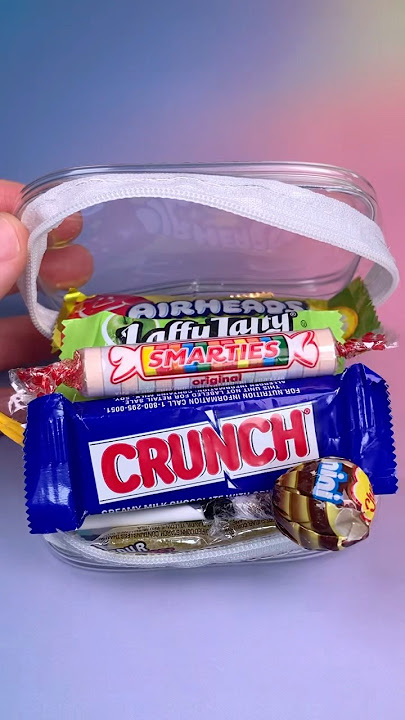 Crunch chocolate candy gummy jelly asmr food mukbang