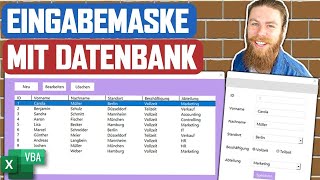 Eingabemaske mit Datenbank in Excel VBA UserForm erstellen + kostenloser Download