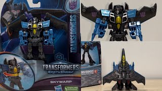 Transformers Toys EarthSpark Warrior Class Skywarp Action Figure