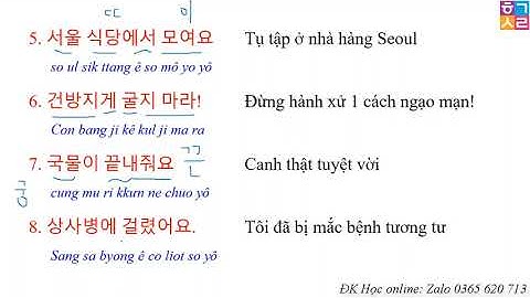 40 Câu Tiếng Hàn Giao Tiếp Ngắn, Thông Dụng | 자주 쓰는 한국어 40문장