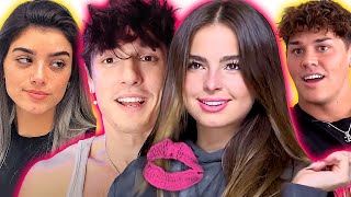 Addison Rae \& Bryce Hall REACT to KISS + Noah Beck \& Dixie D'Amelio EXPOSE their RELATIONSHIP