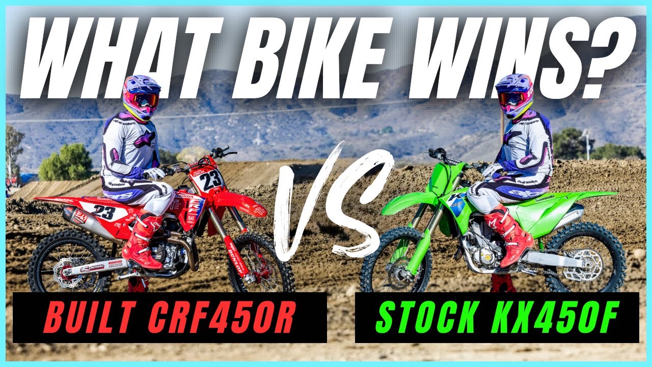 Стандартный Kx450F против готового CRF450R — какой мотоцикл победит?