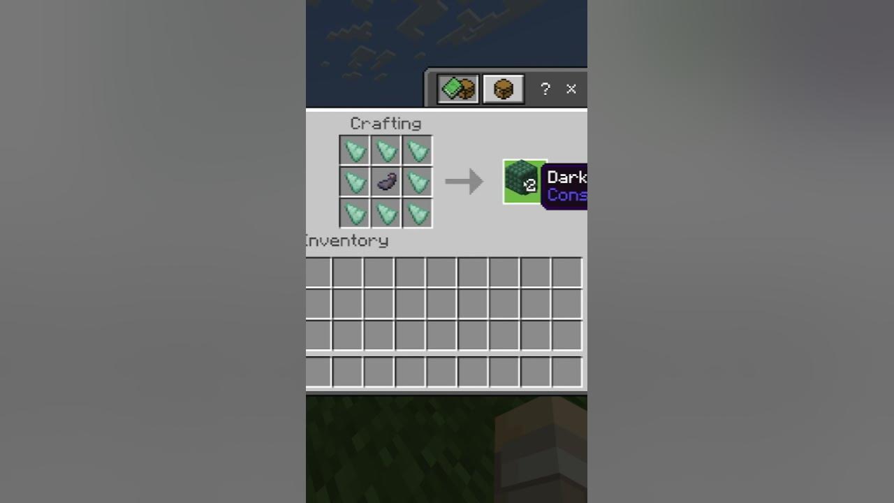 How to make dark prismarine slabs in minecraft shorts youtube