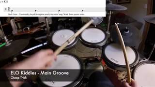 Cheap Trick - ELO Kiddies Main Groove | QUICK DRUM LESSON