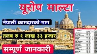 Malta working visa for Nepali | Malta visa update 2023 |