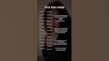 Pick their initial#fy #fyp #yoursign #initials #viral