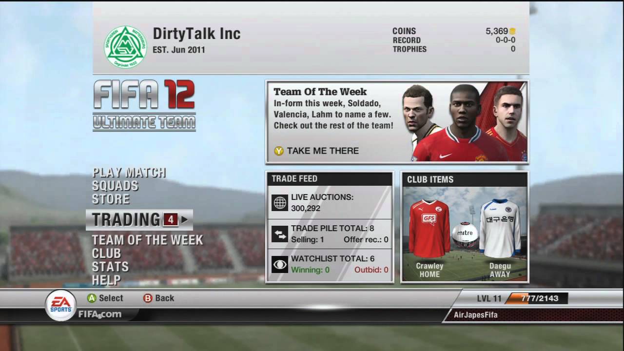 FIFA 12 Ultimate Team - Path to Power v1