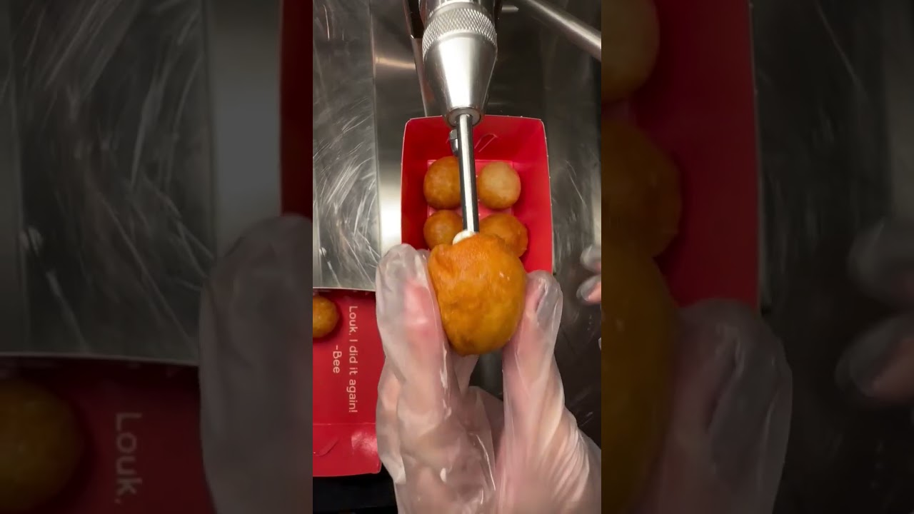 Vanilla Cream Stuffed Dough Puffs! 😍🍩💦 