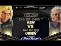 CYG BST Chris Tatarian (Ken) vs FAV Ryusei (Urien) - EVO 2018 - Semi Finals - SFV - CPT 2018