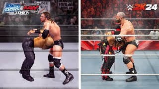 WWE Smackdown vs Raw 2007 vs WWE 2K24 - Finisher Comparison