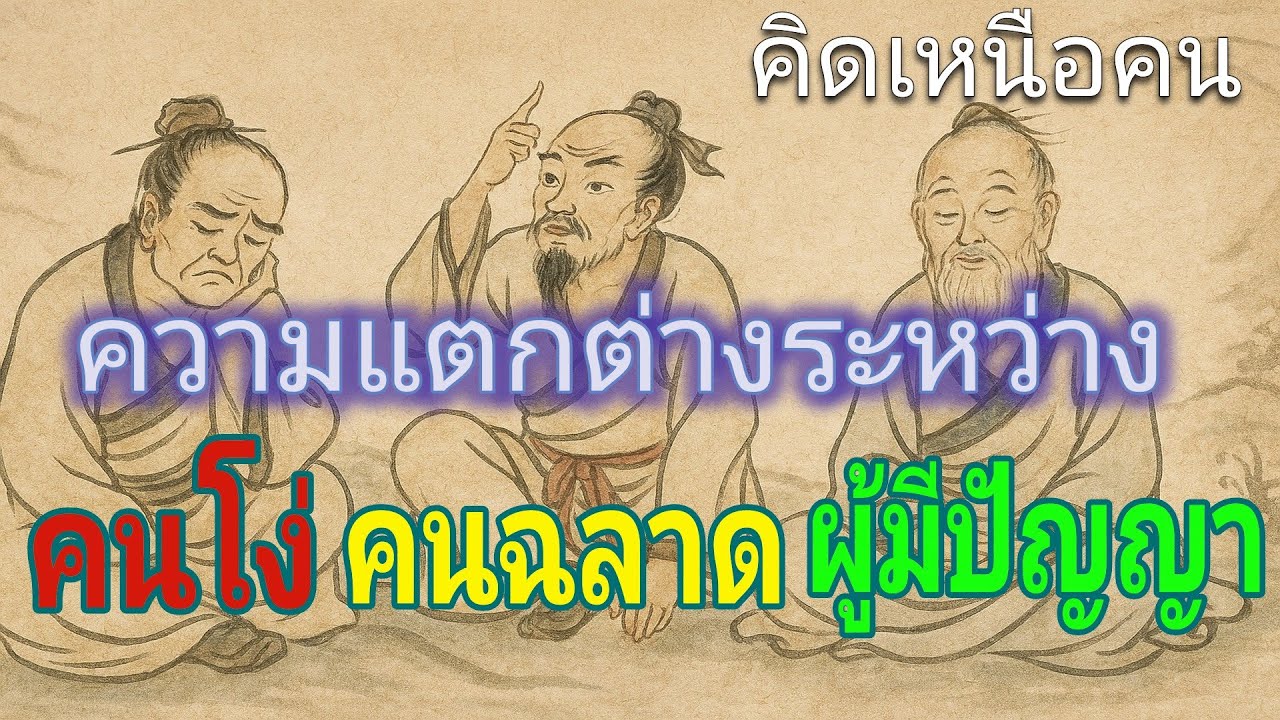 ความแตกต่างระหว่าง คนโง่ คนฉลาด และผู้มีปัญญา | ความรู้สึก | เหตุผล | พัฒนาตนเอง | คิดเหนือคน