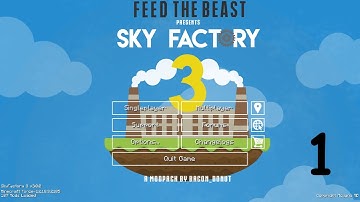 Sky Factory 3 Ep 1, a single tree and a piece of dirt