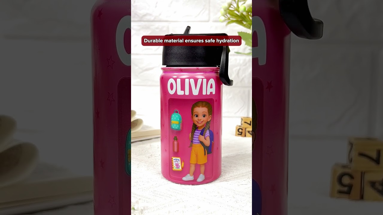 Back To School - Personalized Custom Kids Water Bottle