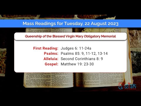 Catholic Mass Readings in English - August 22 2023