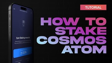 How to stake Cosmos ATOM / Cosmos Staking