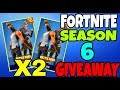 🔴2X SEASON 6 BATTLE PASS *GIVEAWAY*! | FREE V BUCKS!! | Fortnite Battle Royale | (V BUCKS GIVEAWAY)