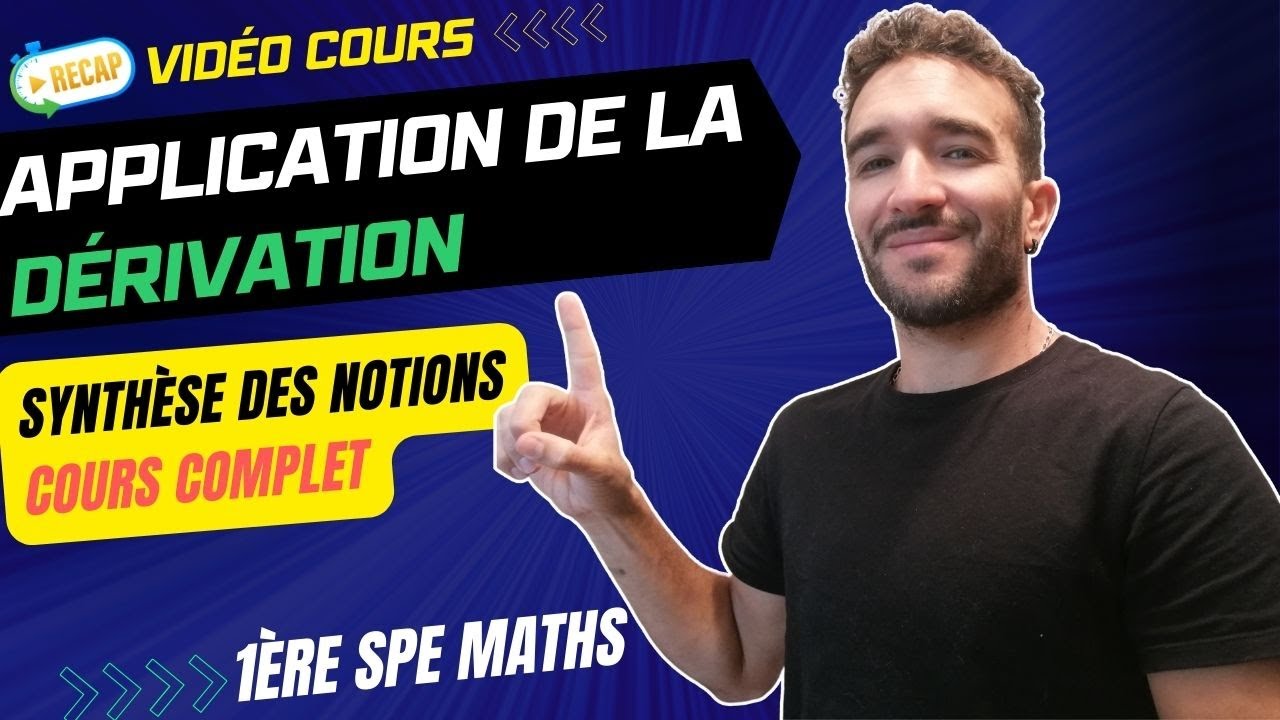VOIR CLAIR SUR LA DÉRIVATION / SYNTHESE DES NOTIONS / COURS COMPLET [1ère SPE MATHS]
