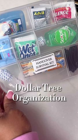Dollar Tree Organization Hacks 🤩 #dollartree #organization #girlstrip #bachelorette #momlife #tips