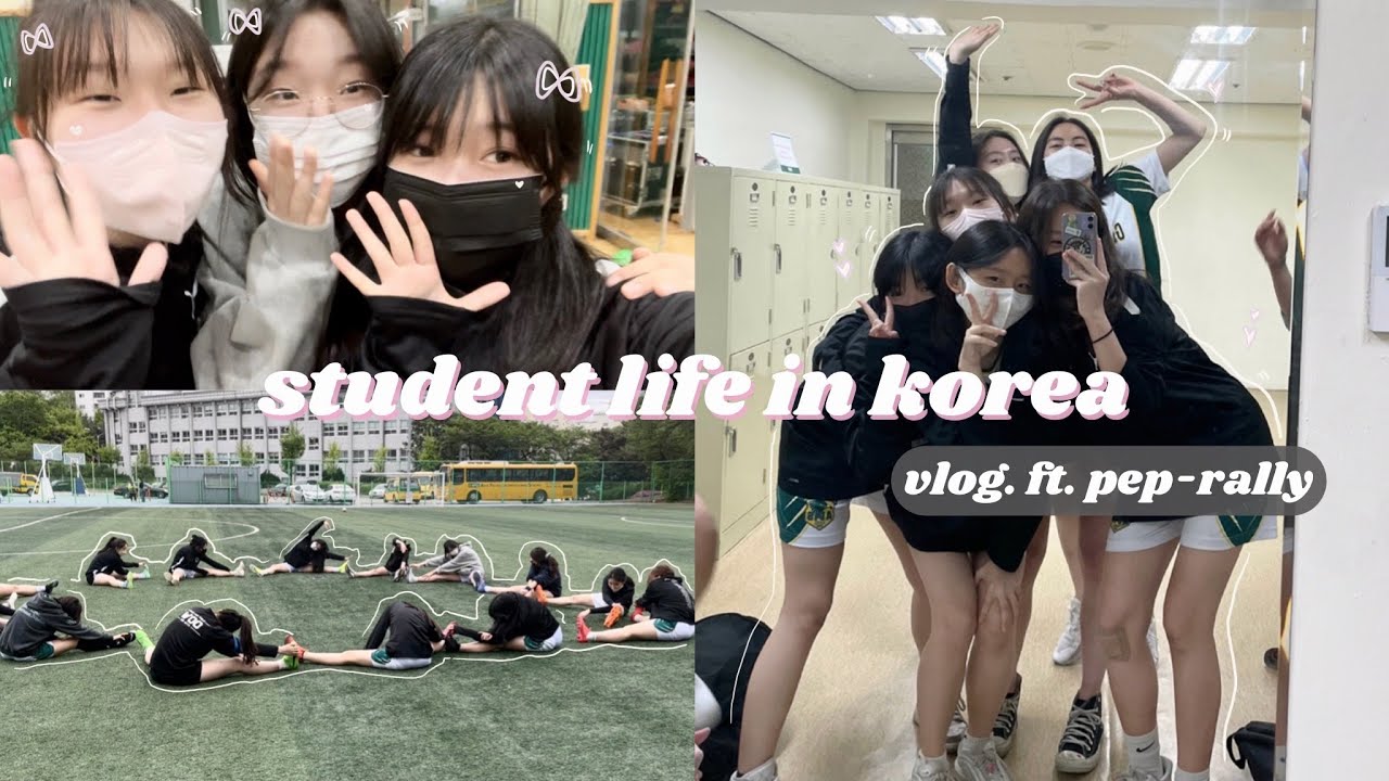 Vlog  a day in my life as an korean high school student  pep rally  korean bbq karaoke 