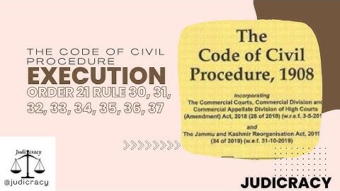 Execution || Order 21 Rule 30, 31, 32, 33, 34, 35, 36, 37 || Part-14 || Civil Procedure Code