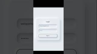Clean 3D Login UI – Neumorphism #loginui #automobile #uidesignlearning