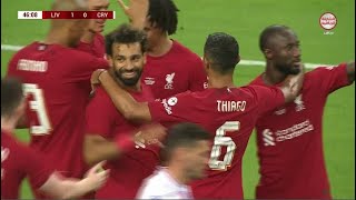 هدف محمد صلاح اليوم امام كريستال بالاس فيديو كامل  مباراة ودية