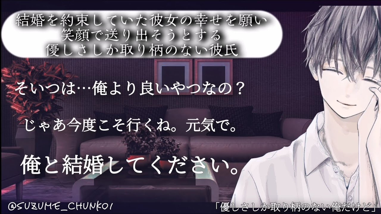 96【喧嘩/仲直り/プロポーズ】病気の後遺症持ちの彼女と優しさしか取り柄のない彼氏。。【女性向け/シチュエーションボイス】