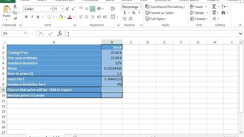 Use the LOGNORM.DIST,LOGNORM.INV functions for a price that follows a lognormal distribution