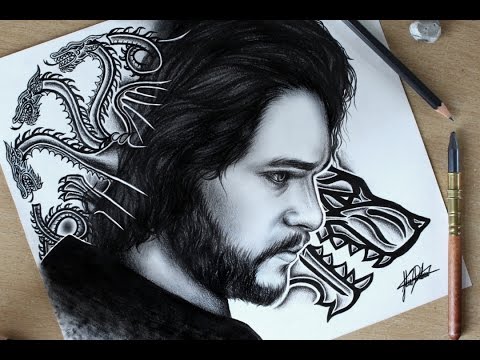 art process pencil drawing of jon snow youtube drawing with pencil