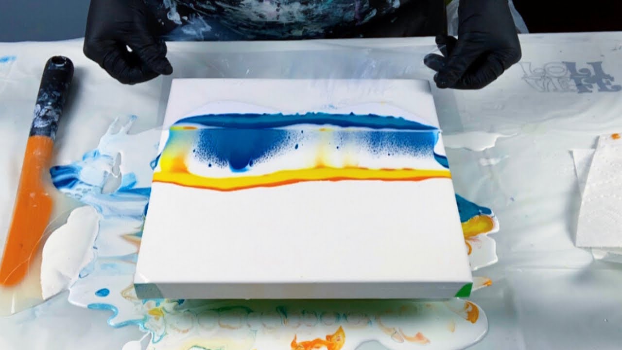 #156 - Sunset Ocean Swipe! | Fluid Artist | Acrylic Painting | Shelee Art