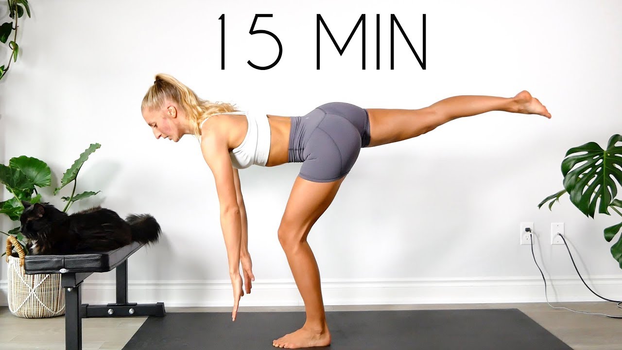 NO EQUIPMENT LOWER BODY WORKOUT (15 min + At Home) 